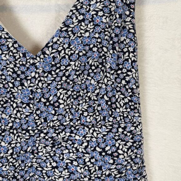 Francesca's Mi Ami Cameron Floral Romper Blue Sleeveless Back Zip Size XS - Picture 3 of 11